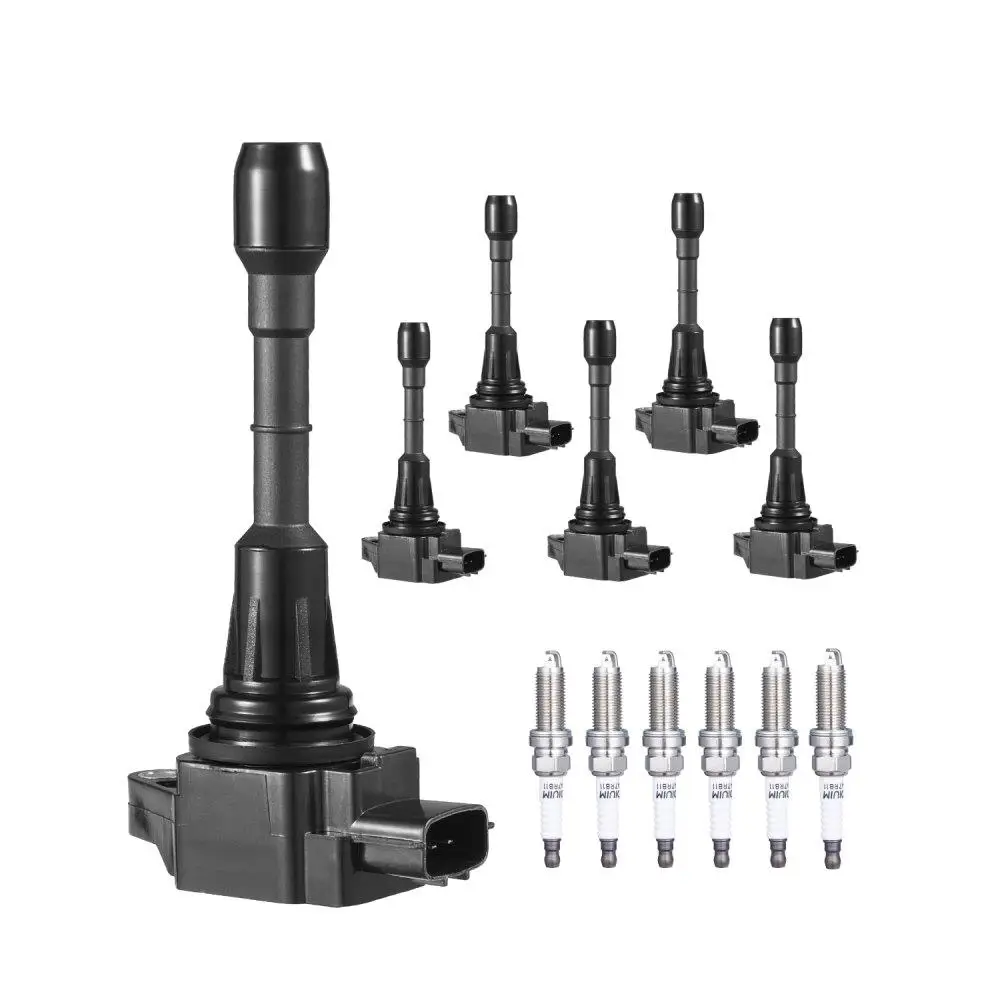 

Ignition Coil Pack and Spark Plugs Set of 6 Compatible with for Nissan Infiniti EX35