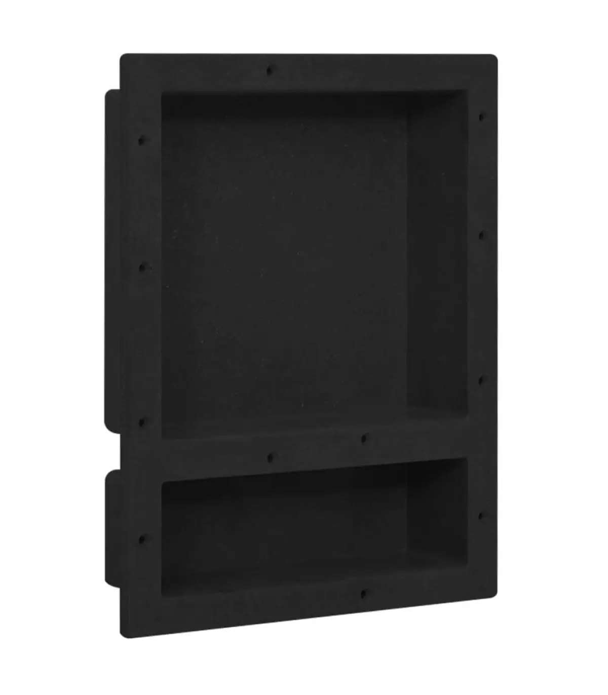 Walls and shower screens shower niche with 2 compartments matte black 41x51x10 cm