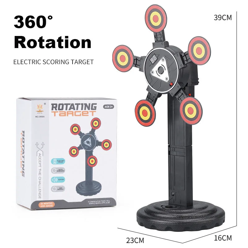 360 ° الدورية المنقولة الإلكترونية التهديف الهدف العودة التلقائية Dmart لعبة بندقية الهدف اطلاق النار الملحقات #6