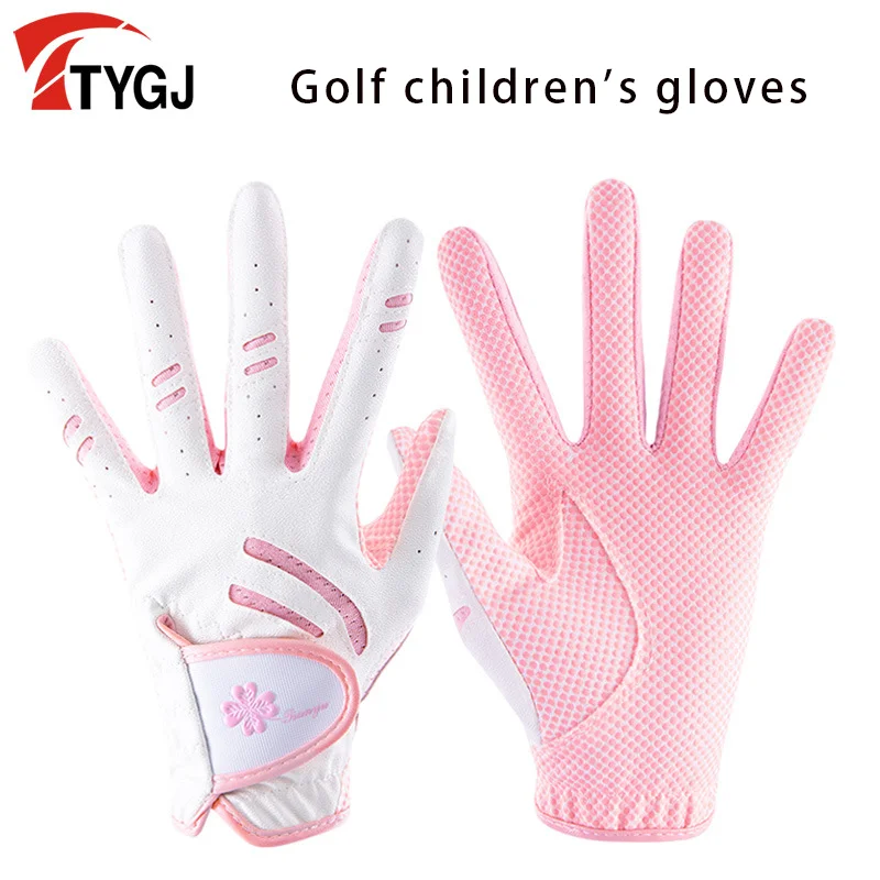 

TTYGJ Children's Golf Gloves Hands on Golf Practice Supplies Anti slip Breathable Wear resistant Gloves for Boys Girls