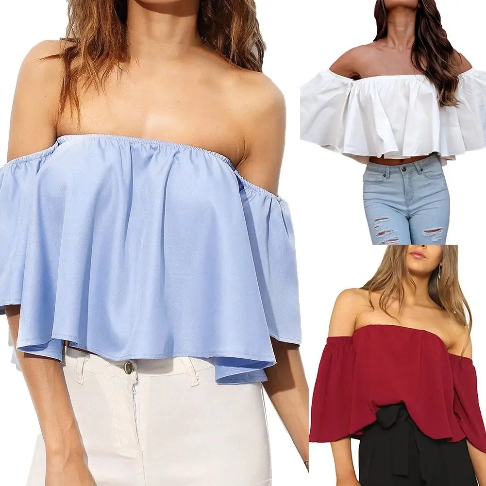 Nova Csa Fena Sexy de Manga Curta com Babado, Csa Premium de Qualidade para Mulheres, Material 00%