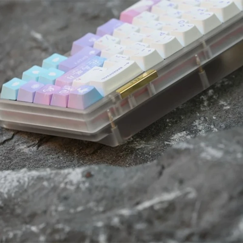 KCA HANATORIKAZETSUKI Keycaps Custom PBT Cherry Profile Key Cap Cute Cartoon Anime Point Keycap for ROG Wooting60he Gamers