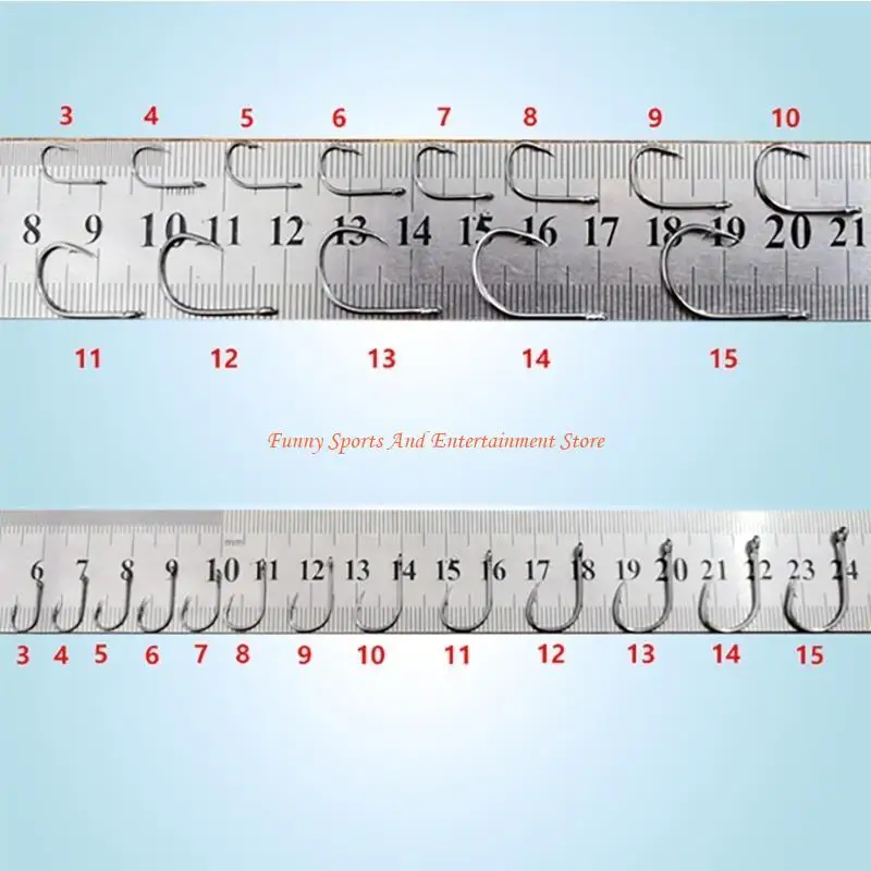 C4DE 500 قطعة خطاف الصيد من الفولاذ الكربوني مع صندوق مقصورة دوائر الكارب هوك صيد سمك الشبوط ملحقات صيد الأسماك