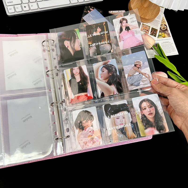 10Pcs A4 Double Sided Photo Sleeves Pages -Thick Clear Photo Album Inserts For Trading Cards, Postcards, Polaroids, Laser Ticket