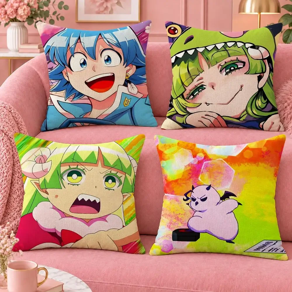 Comedy Demon School Iruma-kun Cushion Cover Cute Cartoon Throw Pillow Cover Soft Plush Cushion Cover Sofa Bedroom Home Decor