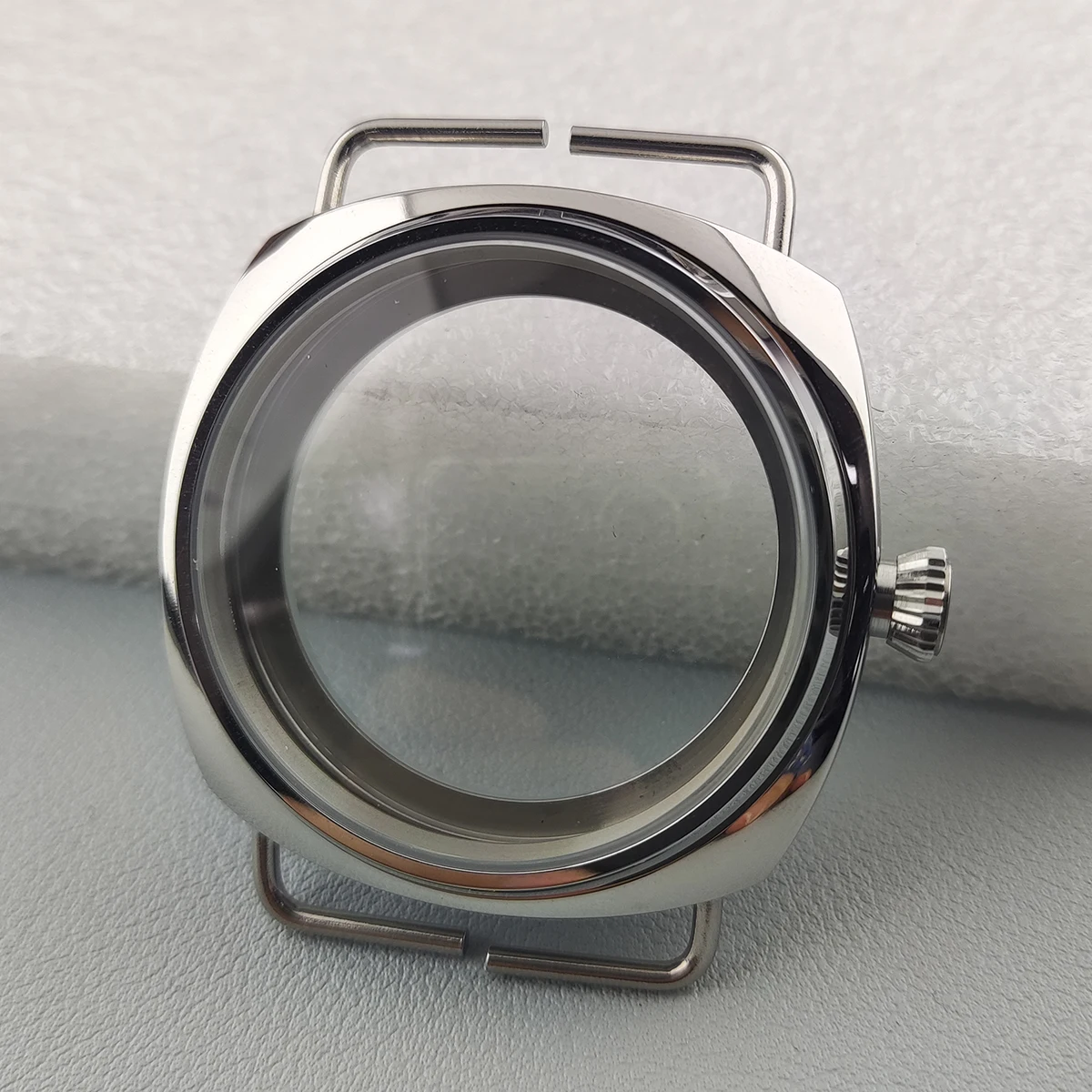 45mm 316L Stainless steel Watch case Polished Back Clear Watch accessories suitable for ETA6497 ETA 8498 ST 3600 ST3621 Movement