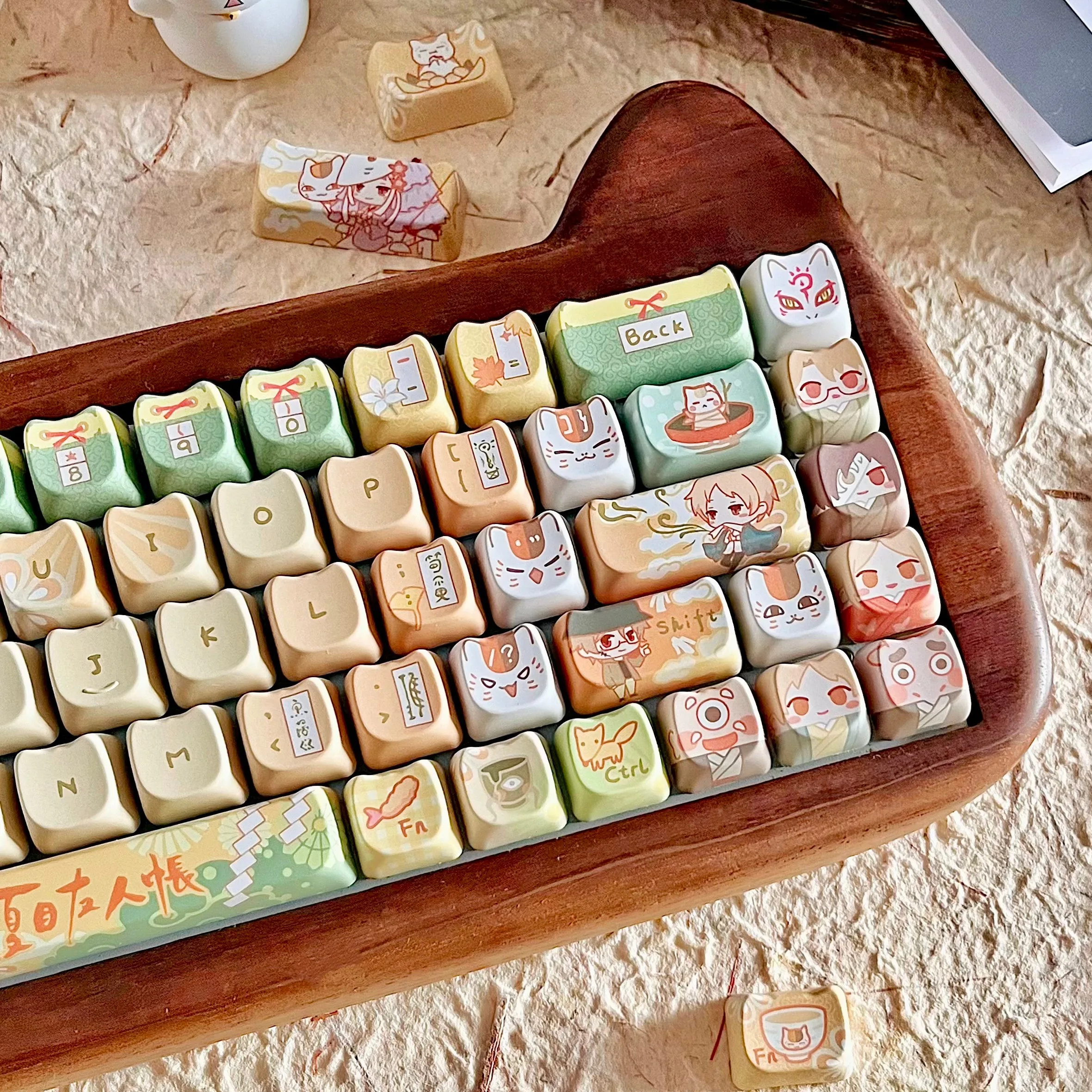 

Колпачки для клавиш с героями мультфильмов «Книга друзей Нацуме», механические колпачки для клавиш, аксессуары, подарок на день рождения