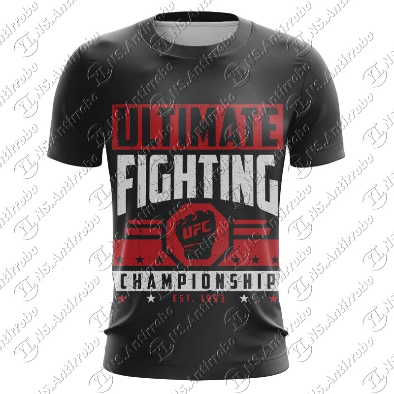 UFC الدرجة العالمية مختلط فنون الدفاع عن النفس 1993 مطبوعة تذكارية جيرسي في الهواء الطلق تشغيل السراويل الرياضية تي شيرت تنفس التدريب القمم
