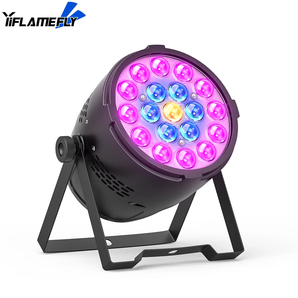 Yiflamefly 19x15w 4-in-1 RGB Focused and Bright Stage Par Light  For Disco Stage DJ Party Show Bar Halloween Christma