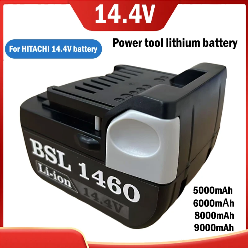 

14.4V 9000mAh For HITACHI Li-ion Rechargeable Battery for HITACHI BSL1430 BSL1440 BSL1450 BSL1460 BSL1415Power Tools Batteries
