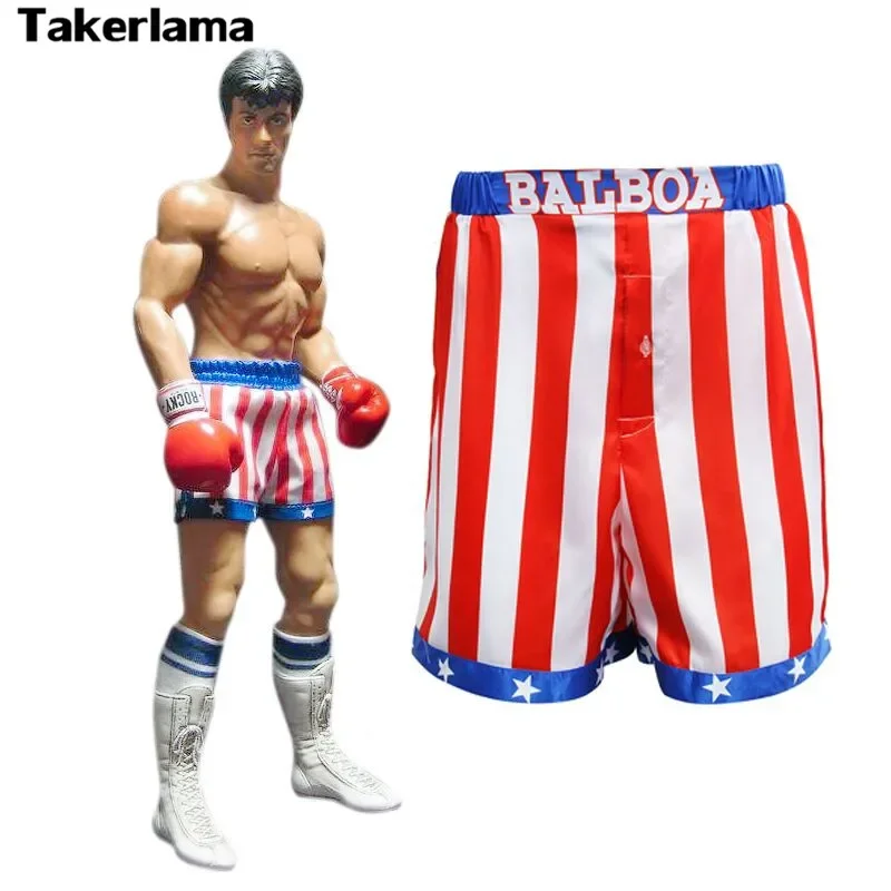 

Movie Boxing American Flag Shorts Robe Adult Men Bathing Robe Cardigan Pajamas