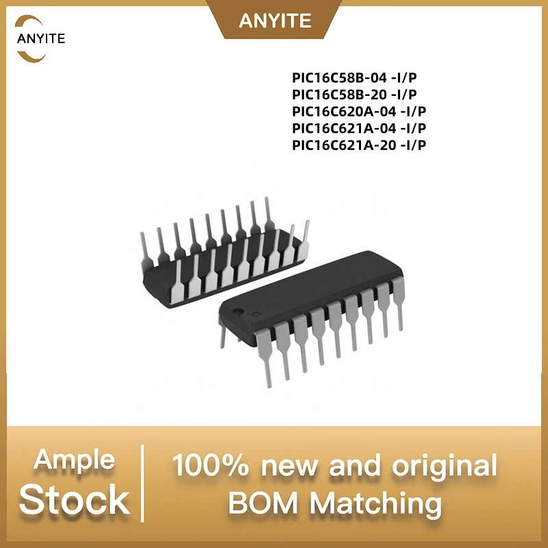 5Pcs/Lot New PIC16C58B-04  PIC16C58B-20  PIC16C620A-04  PIC16C621A-04  PIC16C621A-20    -I/P