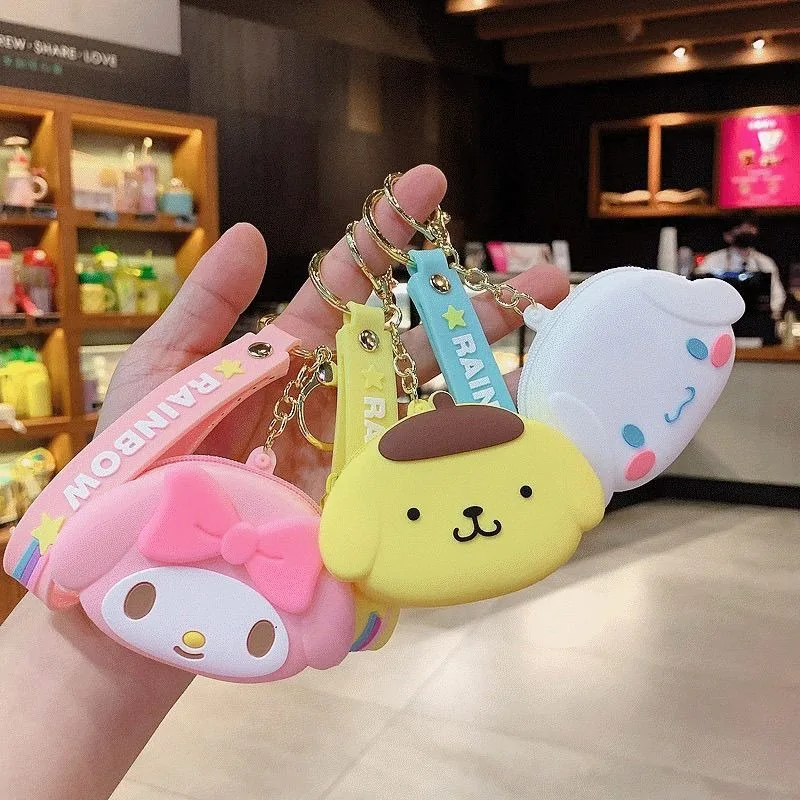 

Cinnamoroll My Melody Anime Kawaii Sanrio Ins Creative Storage Coins Bag Cute Cartoon Headphones Bag Pendants Gifts Toys