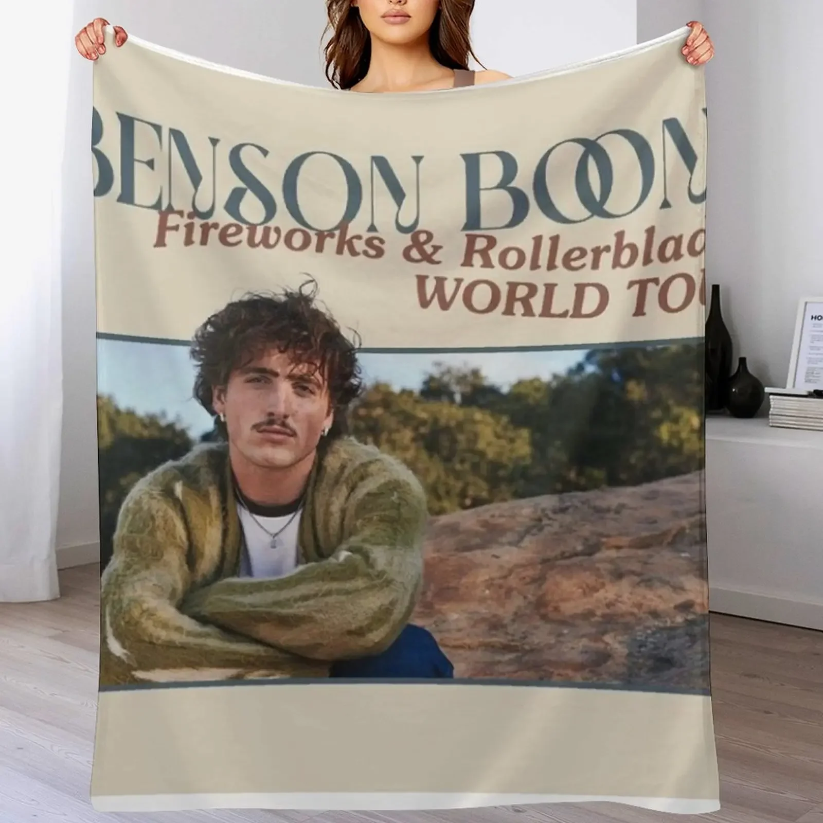 

Benson #1 Throw Blanket Stylish Decor Blanket Gift for Friends Roommate