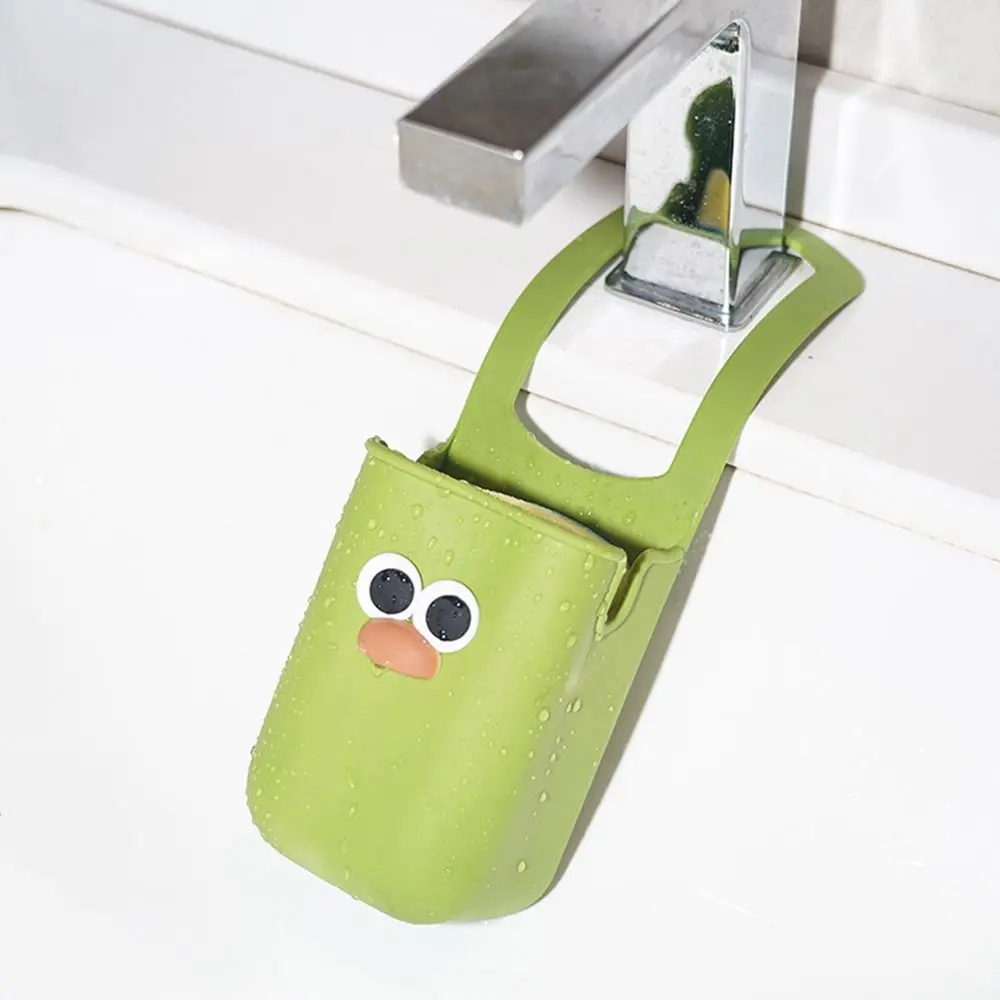 Cute Silicone Cup Holders Cartoon Face Portable Baby Stroller Cup Rack Bottle Storage Bag with Drainage Holes