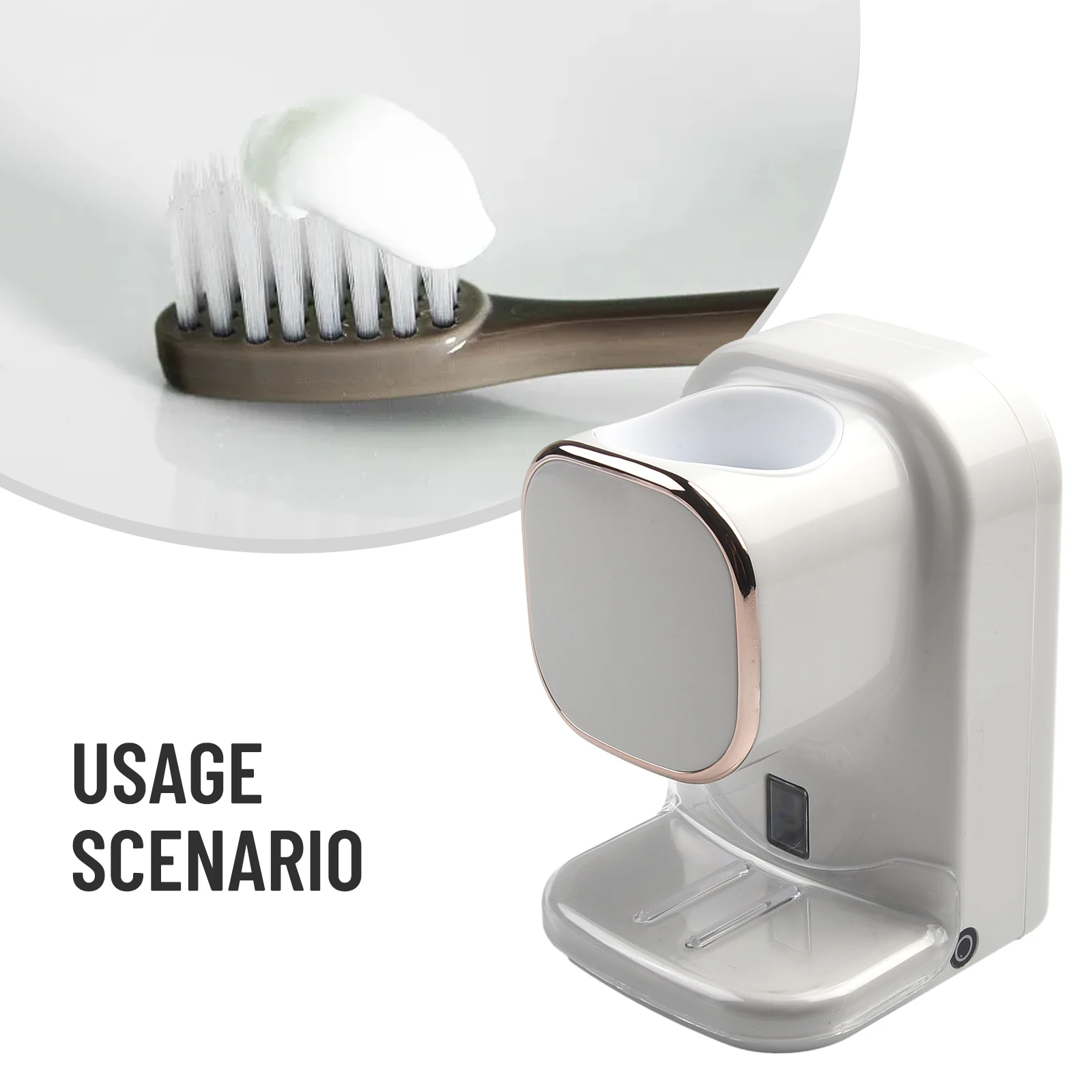 Black White or Green Choose the Stylish Color of our Wall Mounted Toothbrush Holder and Automatic Toothpaste Squeezer