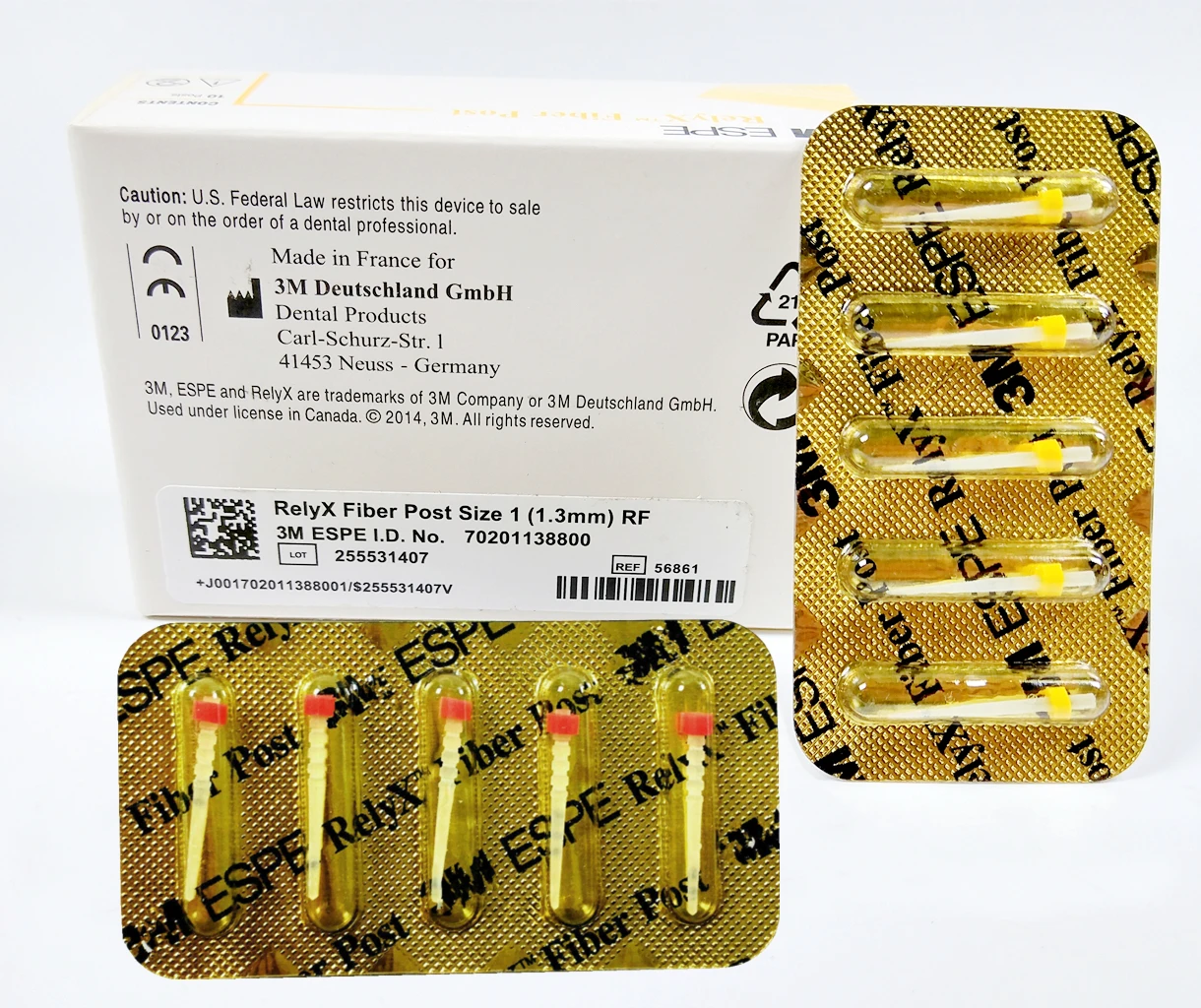 Dental 3M Fiber Posts 10Pcs/box Dentistry Root Canal Restorative Filling Materials Glass Fiber Posts Pile Drill
