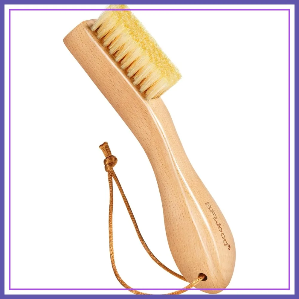 

Laundry Stain Brush, Soft Boar Bristles, Removes Tough Stains from Delicate Fabrics, Gentle on Knits, Cotton, Linens