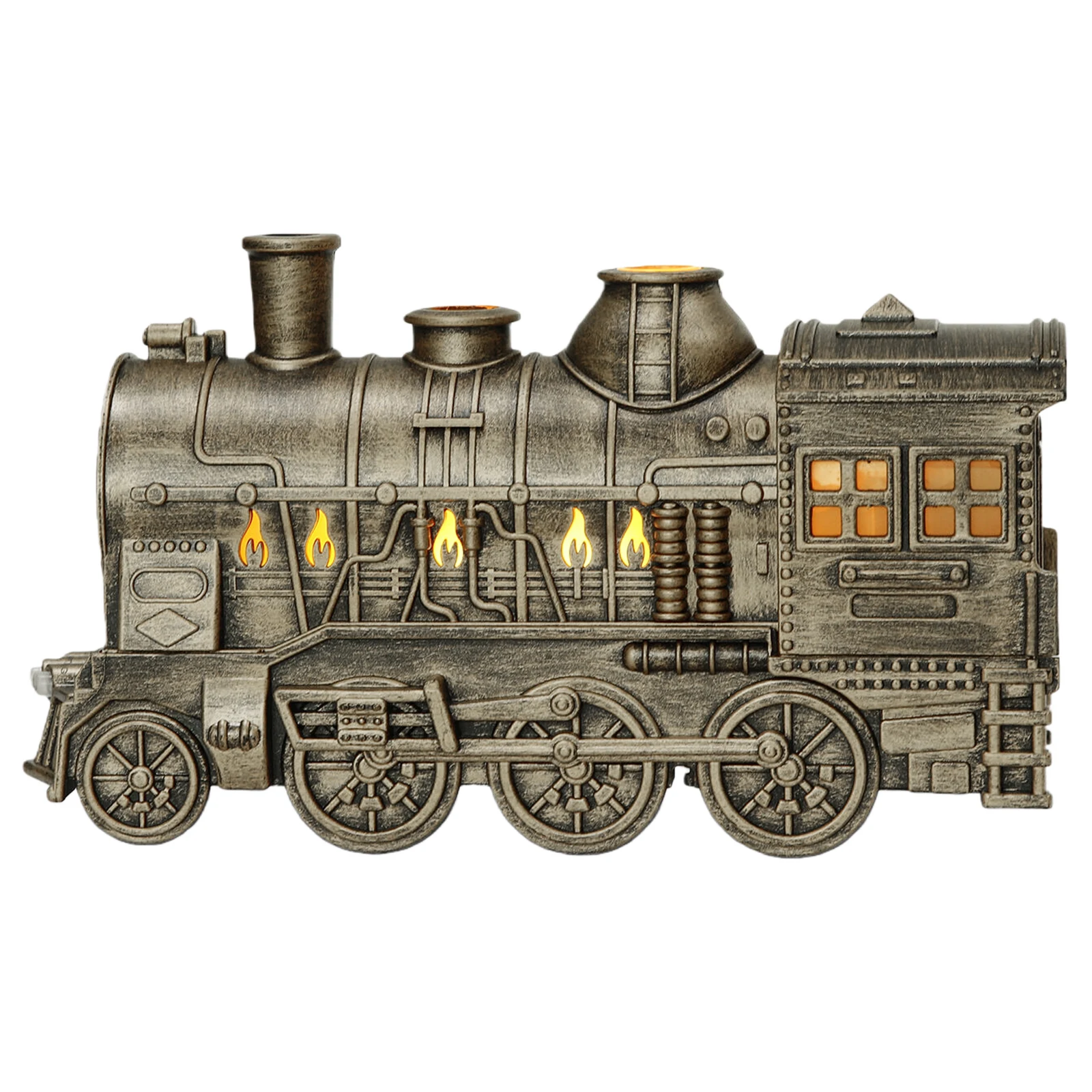 Retro Train Essential Oil Aroma Diffuser with RC Ultrasonic Cool Mist Humidifiers Auto Off for Bedroom Living Room Night Light