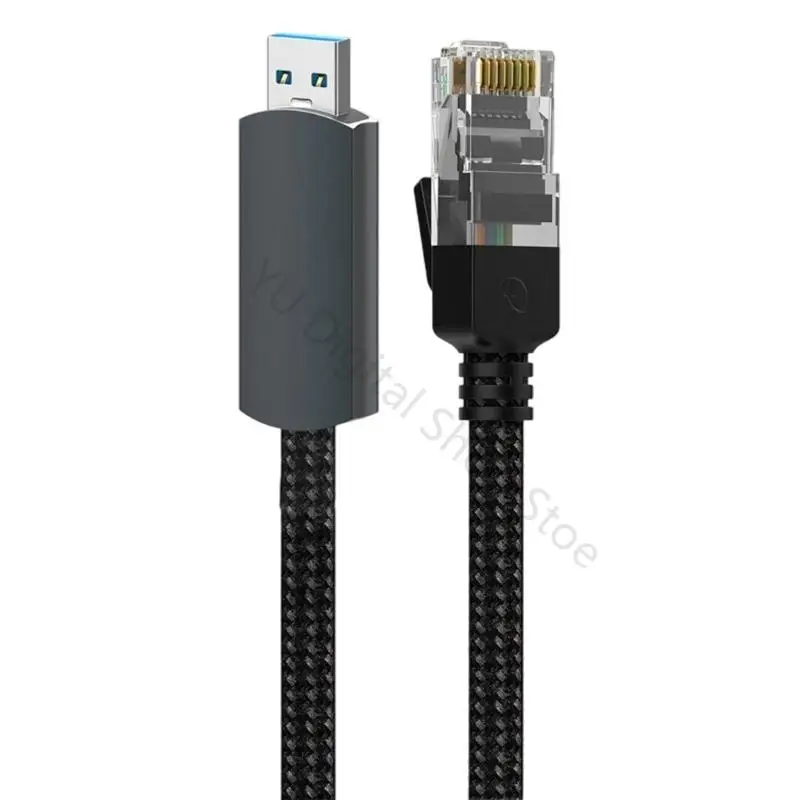 96BA RJ45 Internet Adapter Cable Wire with 1000Mbps Gigabit Ethernet Access, Metal Shell Design for Work, Class, and Gaming