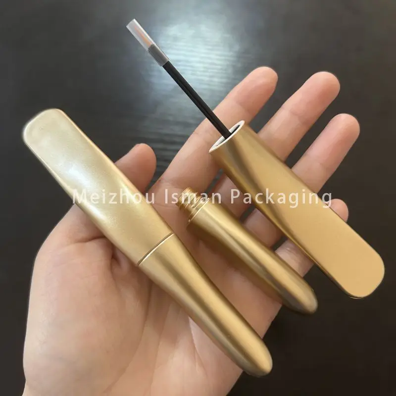 50Pcs 5ml unique gold eyeliner container refillable luxury mascara cosmetic packaging bottle tube with wands brush