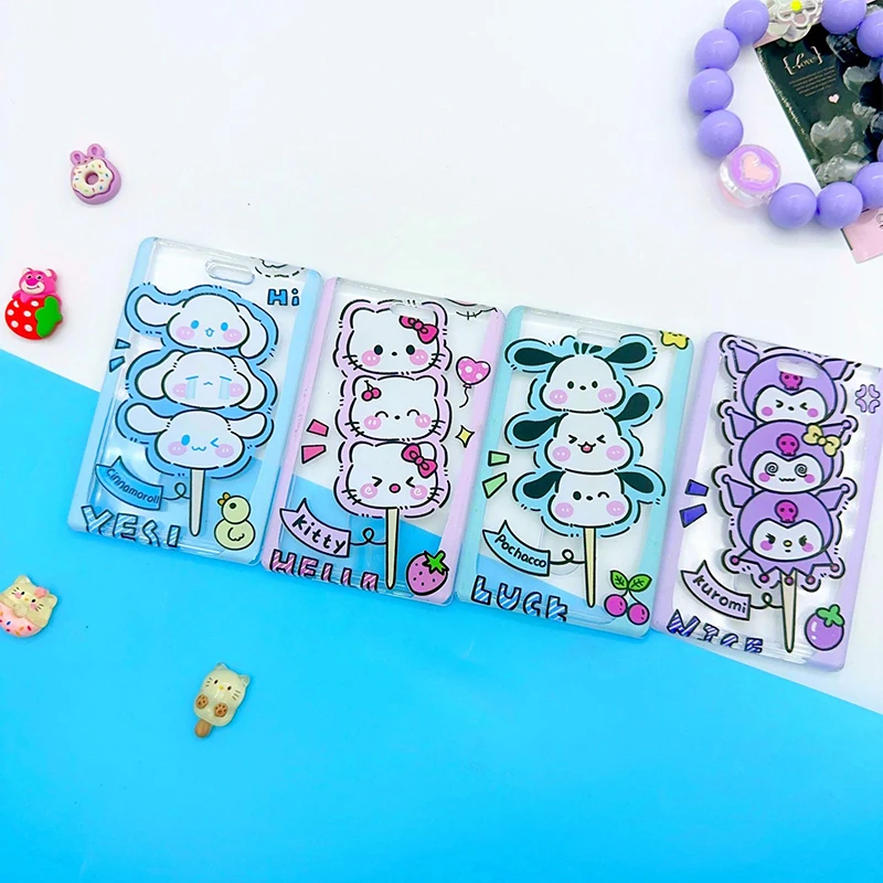 Sanrio карточный рукав Kuromi Cinnamoroll Kawaii мультфильм милый студент дети подвесная веревка анти-капля Аксессуары для девочек игрушки подарки