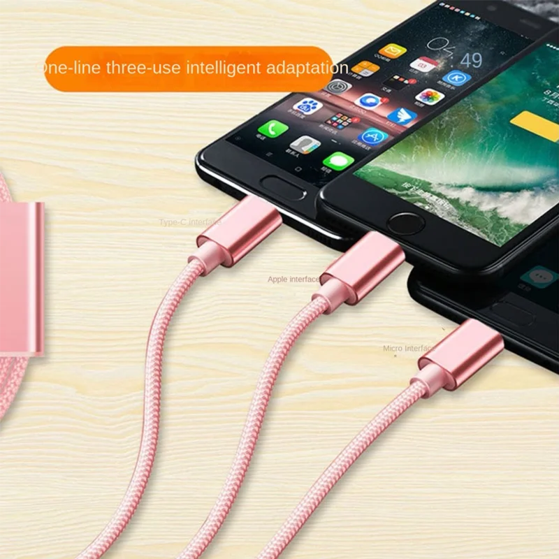 2A Charger Set 3-in-1 Fast Charging cable For iPhone Apple Samsung Huawei Android Multi-function Chargers