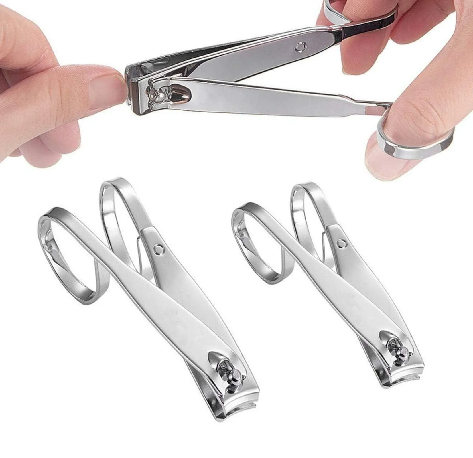 Nail clippers Long handle with metal cover for men and women  Sharp Stainless Steel Blade Fingernail and Toenail  Clipper