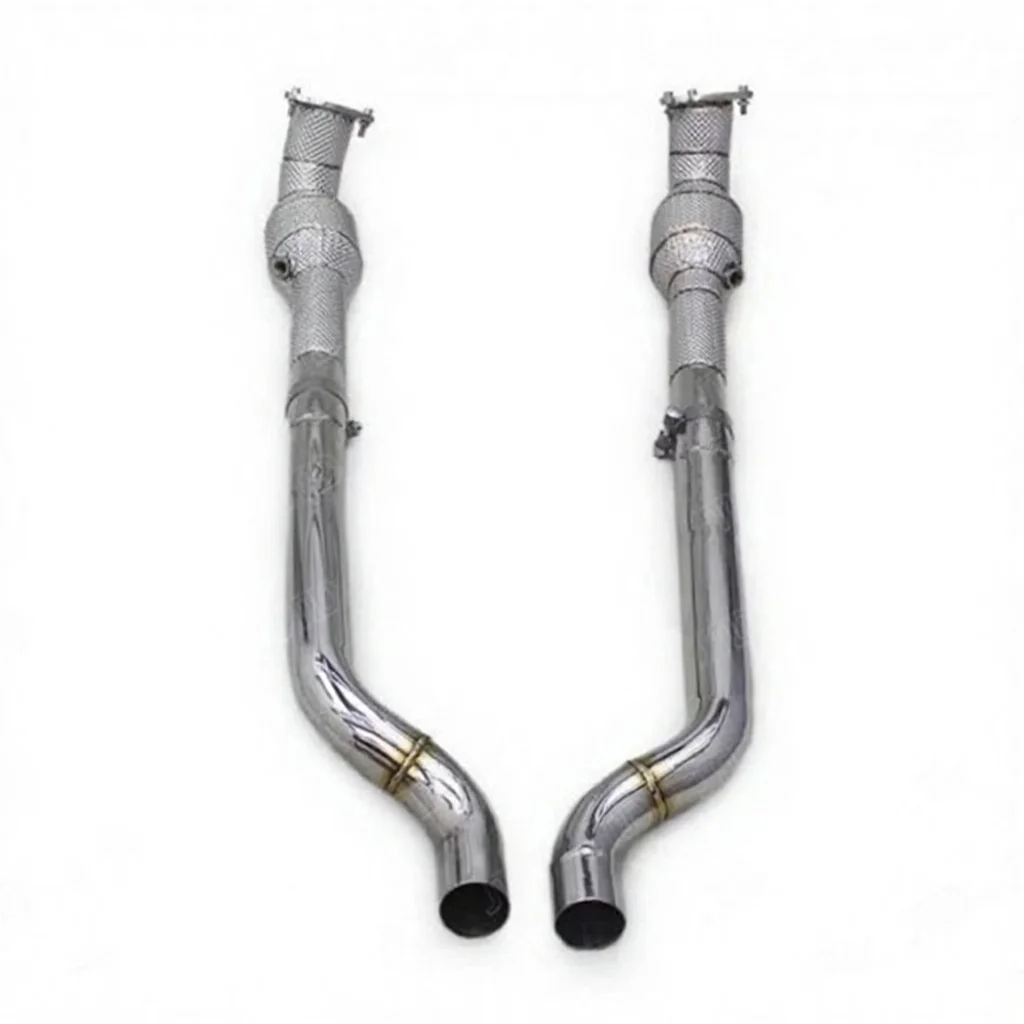 For Maserati GranTurismo Quattroporte GT 4.7L V8 200 Cell High Flow Downpipe With Heat Insulation Wrap OE Replacement