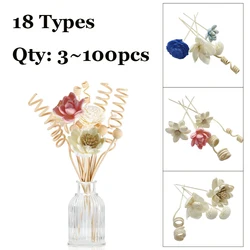 100pcs ~ 3pcs 인공 꽃 등나무 리드 향기 아로마 디퓨저 리필 스틱 DIY 장식품 홈 장식