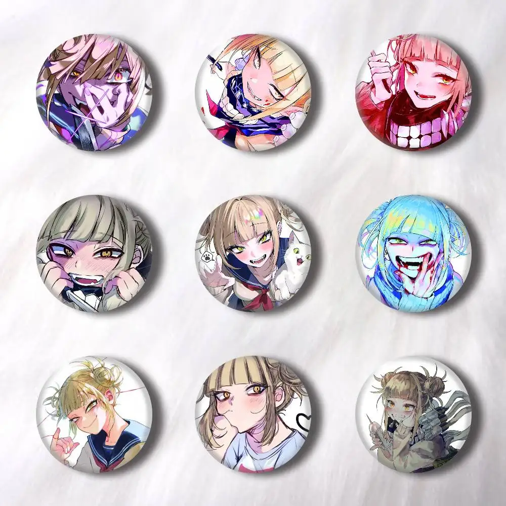 Anime Toga Himiko Creative Round Button Badges Cute Pin Brooch for Backpack Clothes Lapel Jewelry Accessories Friends Gift