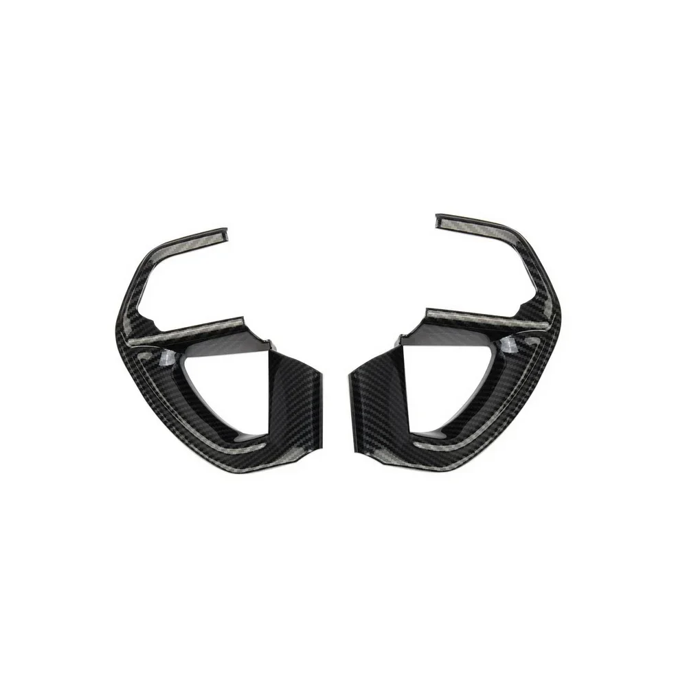 2 Pcs ABS Carbon Fiber Color Steering Wheel Frame Decorator Cover Fit For Toyota Tundra 2022+ Car Styling Accessories