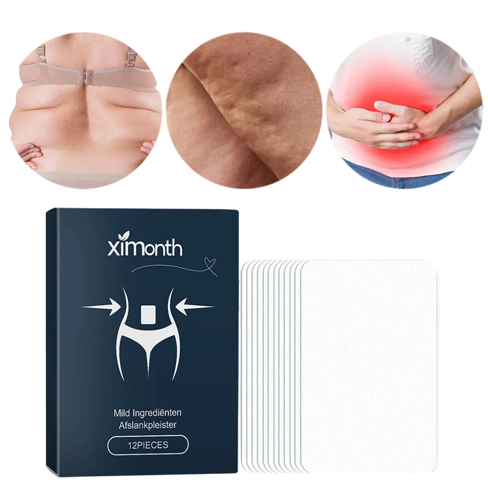 

12 шт. пластыри для похудения, сверхсильные детоксикационные тонкие пластыри, пластырь для живота, натуральная наклейка на живот для женщин и девочек