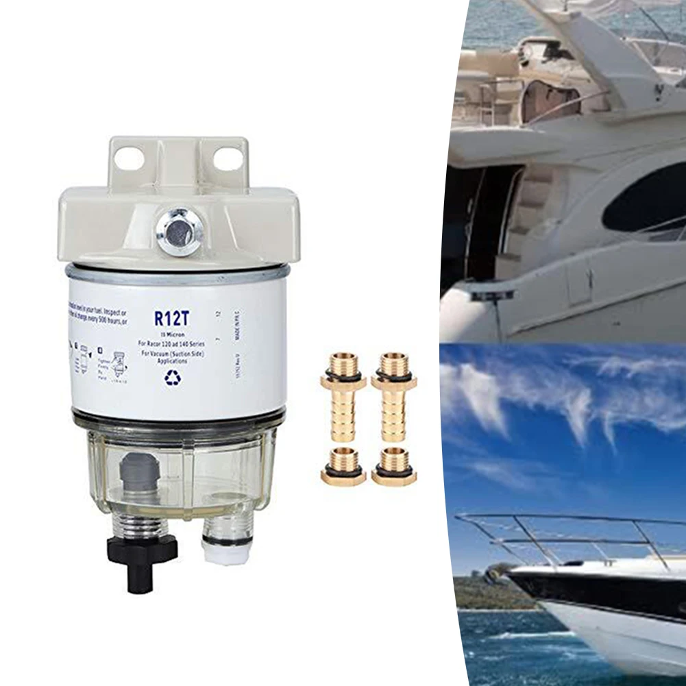 Effortless Maintenance Marine R12T Spin On Fuel Filter Suitable for Various Applications in 38 Inch NPT for outboard Motor