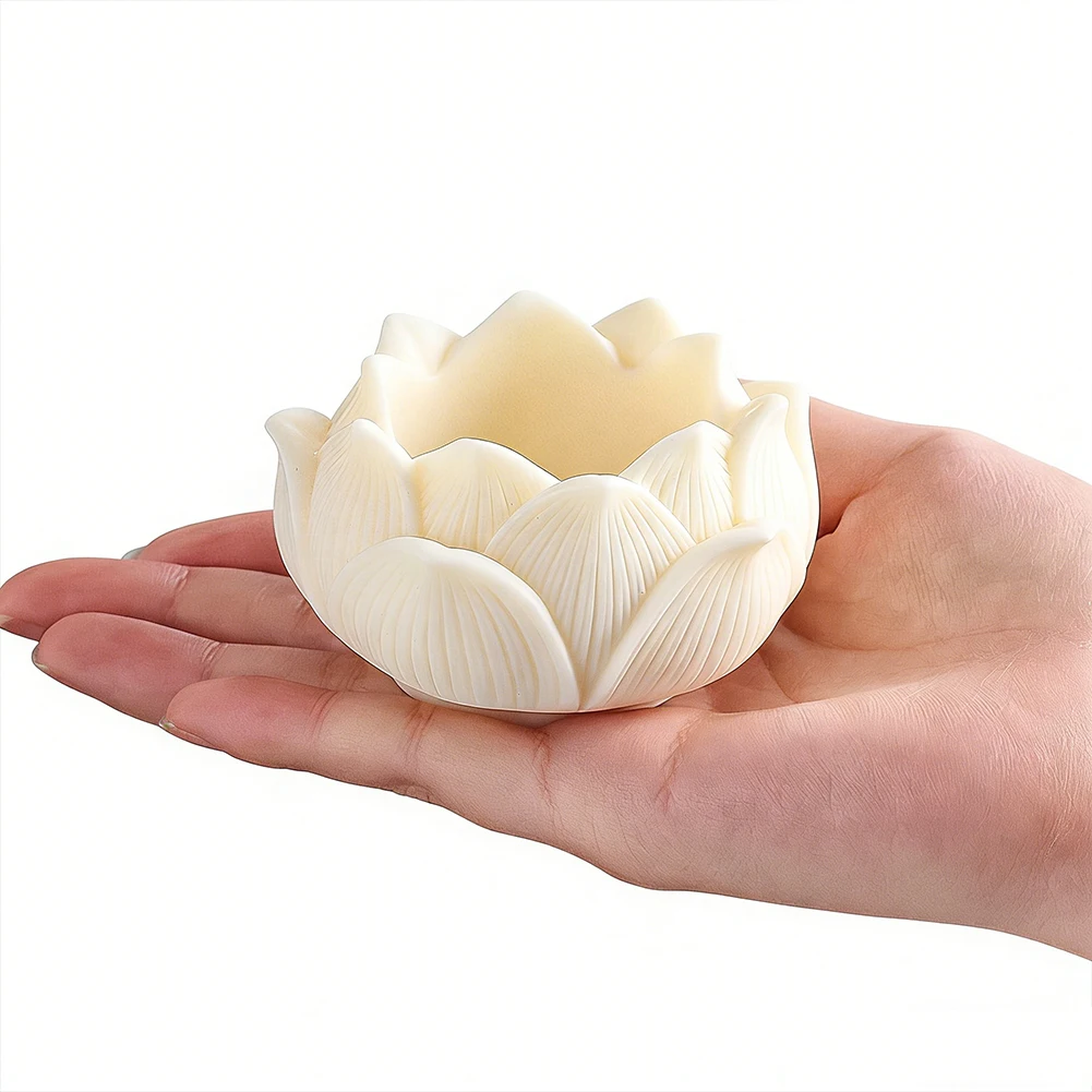 Tagua Nut Lotus Incense Holder Ivorynut Carving Incense Stick Burner Tray Ash Cather Display Base Spa Yoga Meditation Home Decor view 6