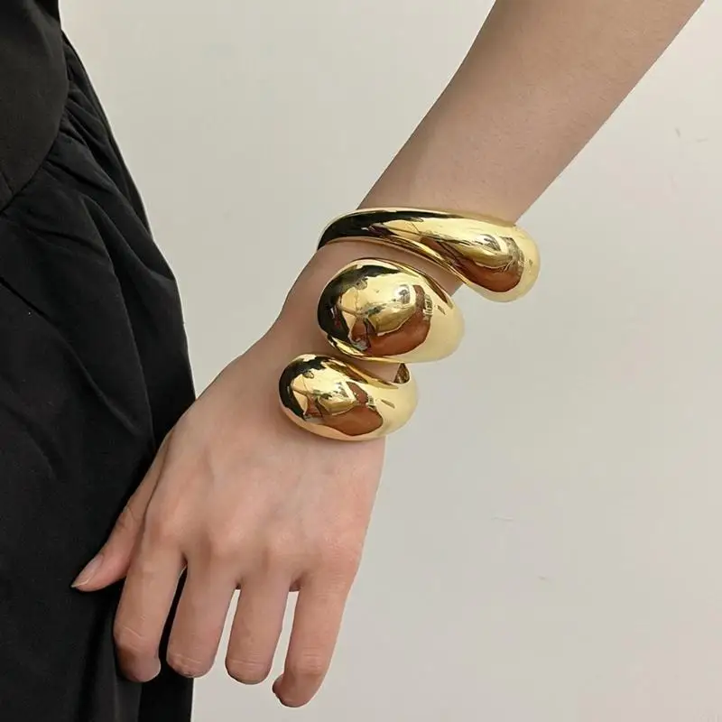 أساور واسعة للجنسين، أساور مفتوحة، أساور قابلة للتعديل، سوار ذراع فاسق، مجوهرات عصرية مناسبة لمختلف المناسبات