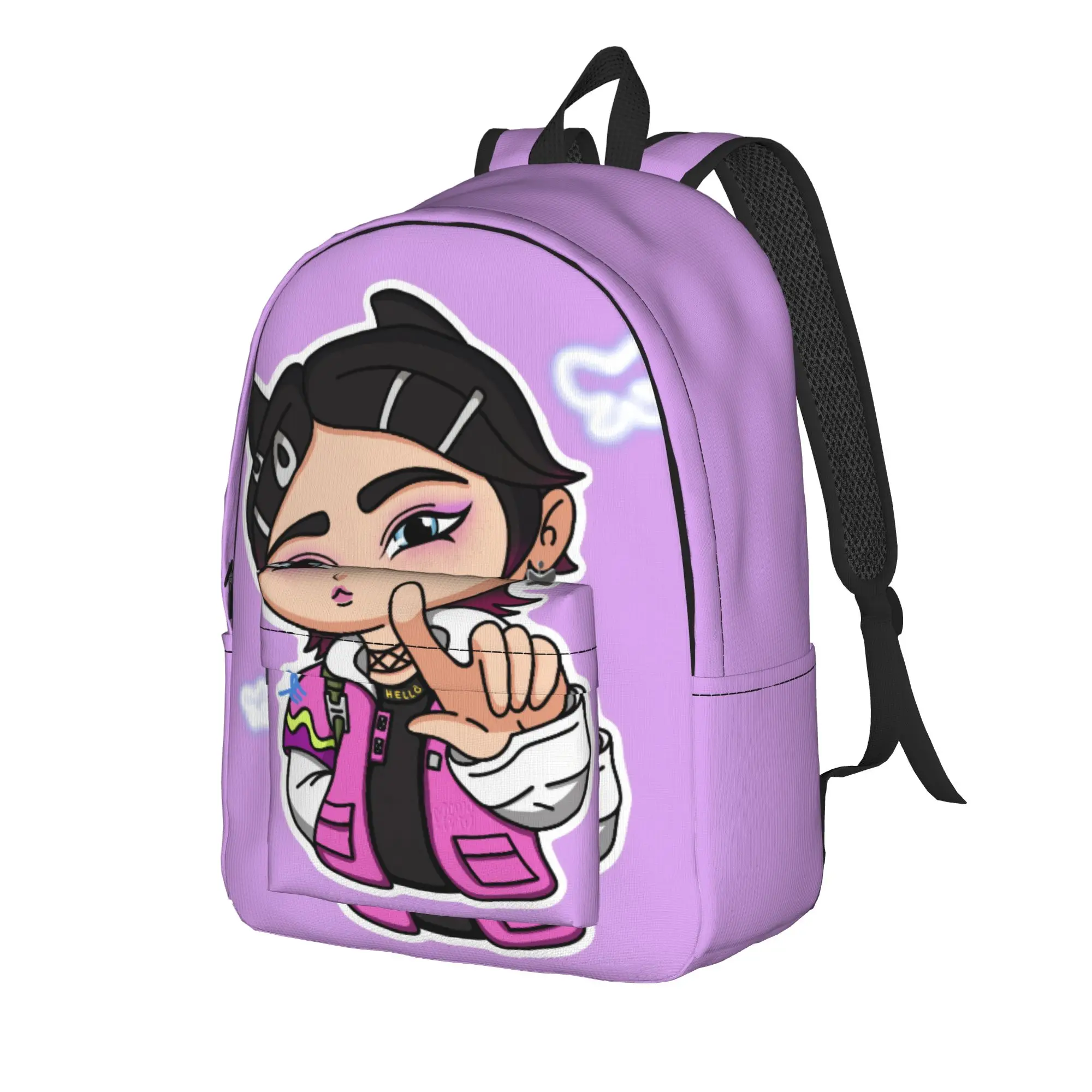 Clove Backpack V-Valorant Student Unisex Polyester College Backpacks Durable Leisure School Bags Rucksack