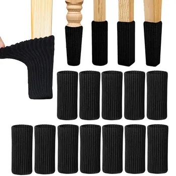 4/24 pièces pieds de chaise chaussettes tricotées meubles pi...
