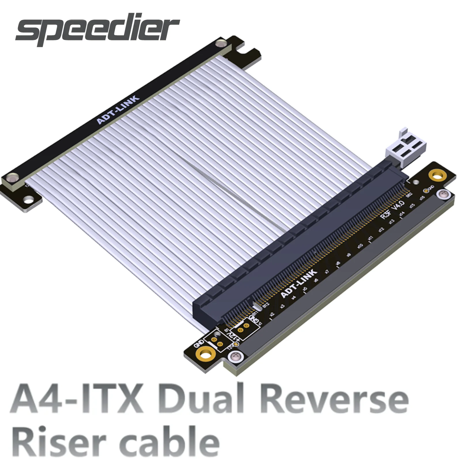 

ADT-Link Cheap PCI Express 3.0 x16 Riser Cable Graphics Card Extension [RTX3090 RX6800xt Tested] Dual Reverse For ITX A4 Mini PC