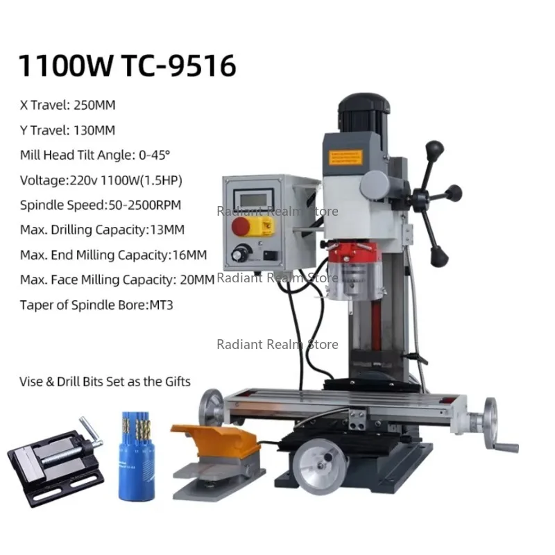 Brushless Motor Vertical Thermal Low Cost Milling Machine Factory Price Mini Drilling and Milling Machine High Precision