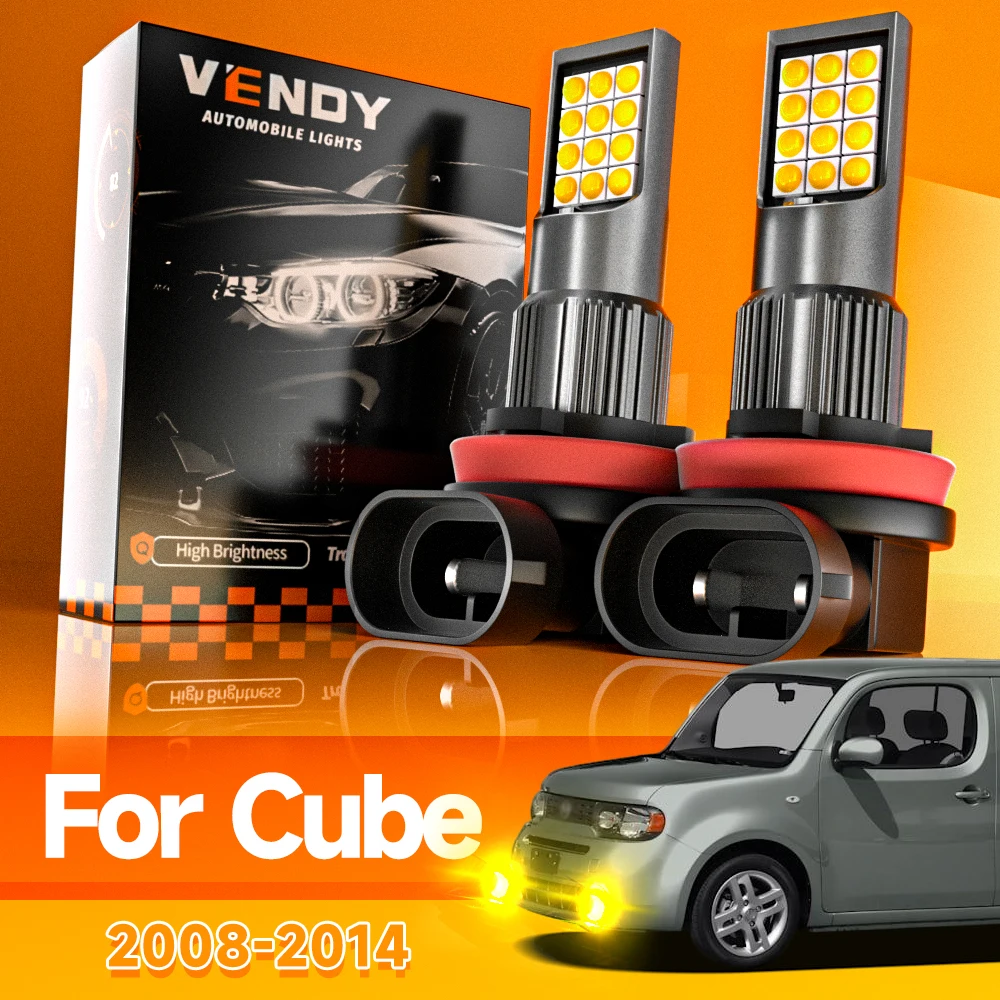 2 قطعة لنيسان مكعب Z12 2008-2014 LED الضباب الخفيف 2009 2010 2011 2012 2013 Canbus اكسسوارات #1