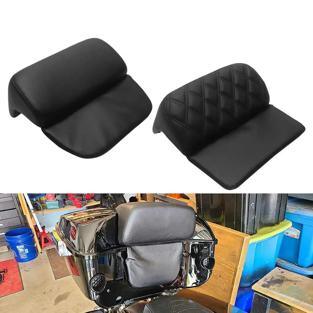 

Motorcycle Part Tour Luggage Pack Backrest Trunk Pad Black Leather/PP Plastic For Harley 2014-2024 Touring and Tri Glide models