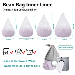 Bean Bag Inner Liner No Filler - Easy Cleaning Bean Bag Insert Replacement Cover for Bean Bag Chair, Zipper Opening No Filler