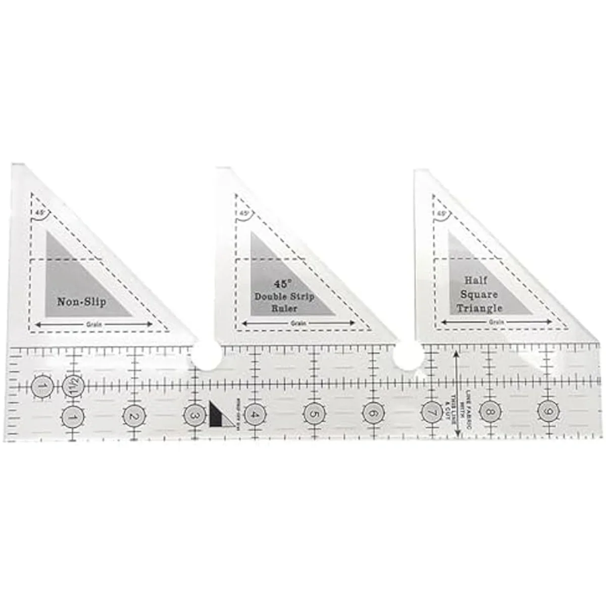 AT16 4PCS Quilting Rulers,Shaped Acrylic Sewing Ruler Quilting Templates,Sewing Ruler Ruler for DIY Crafts 6-18 Inch-45°