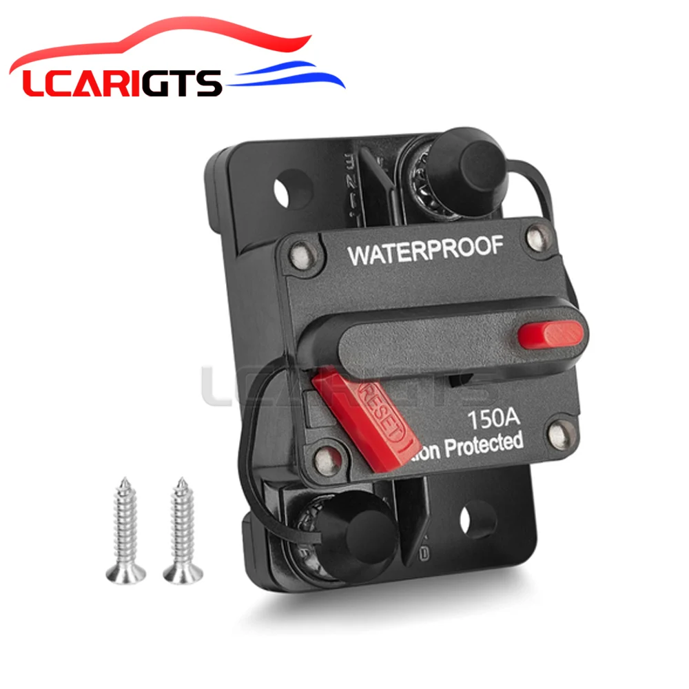 

1Set Marine Circuit Breaker Fuse Holder for Boat Trolling Motor Marine ATV Trailer Vehicles Stereo Audio Electronic
