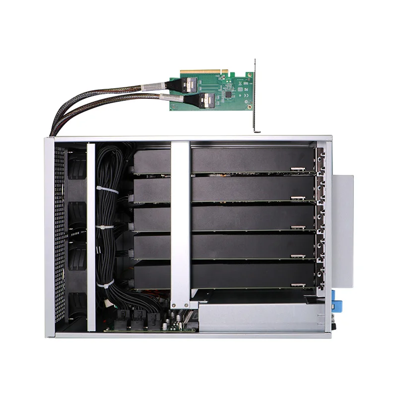 

5-GPU External Computing Power Expansion Enclosure High Bandwidth, Convenient Portability Easy Deployment