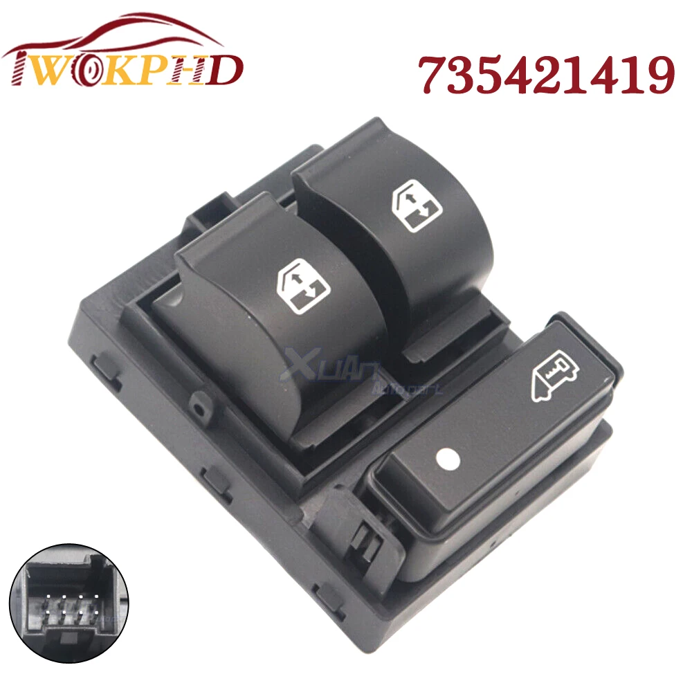 735421419 CAR Electric Power Window Control Switch Master Lifter Button For FIAT Ducato Citroen Jumper Peugeot Boxer II 2006-16