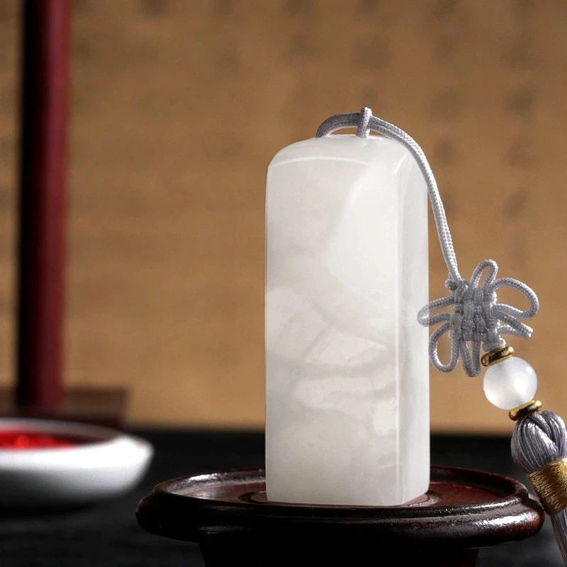 Snowflake Frozen Stone Custom Name Seal Carving Stamp for Chinese Calligraphy Painting Collection Book Personalised Cultural