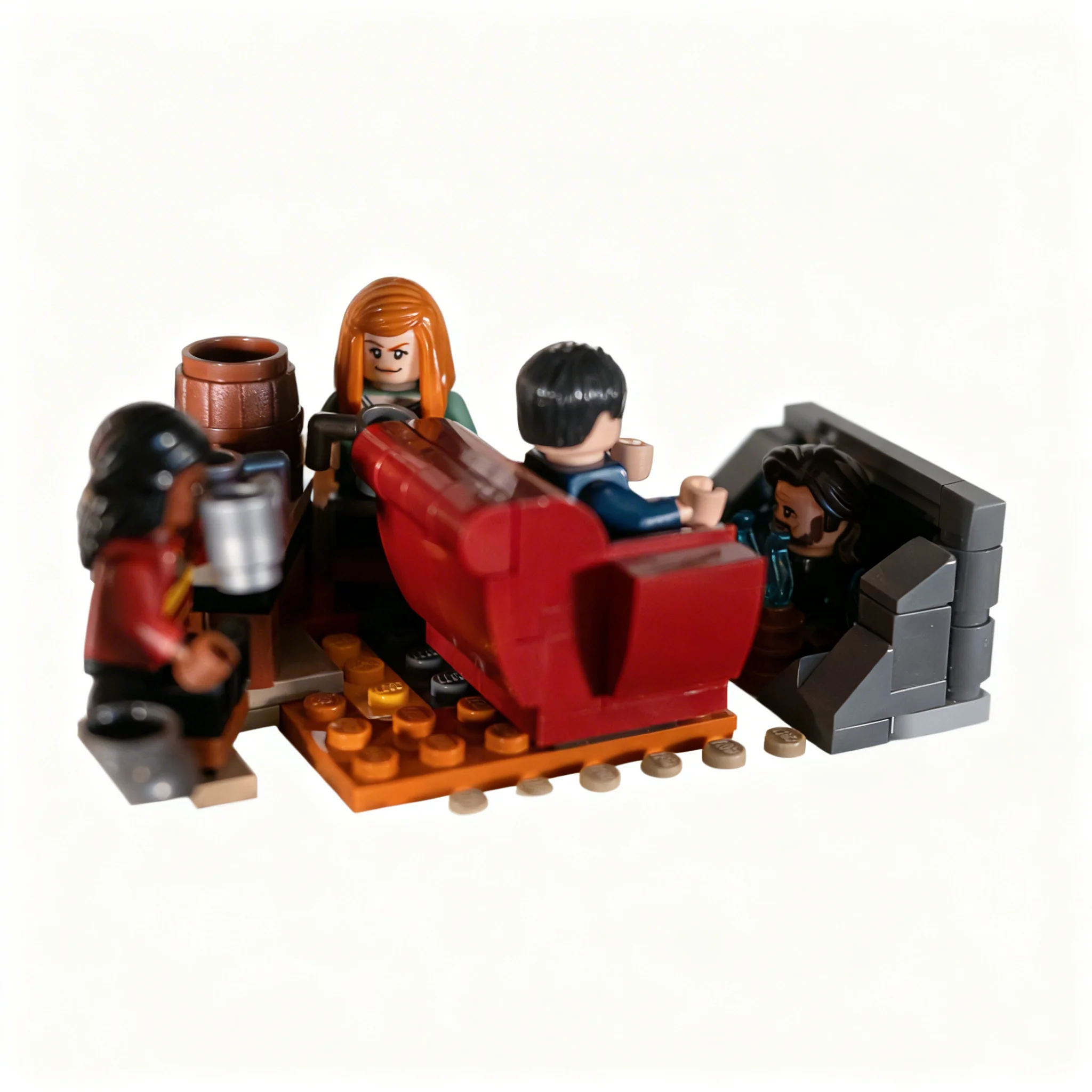 248pcs MOC Harry HP Modular - Red Common Room - Great Tower 2 4 Model Building Blocks Display Creative Assemble Collection Brick