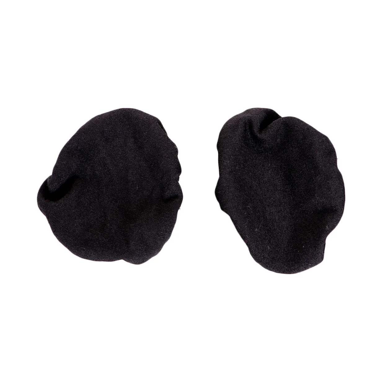 1 زوج الفانيلا سماعة يغطي بسط النسيج امتصاص العرق قابل للغسل الأذن وسادة واقية صالح 6-8.5 سنتيمتر سماعات أسود #5